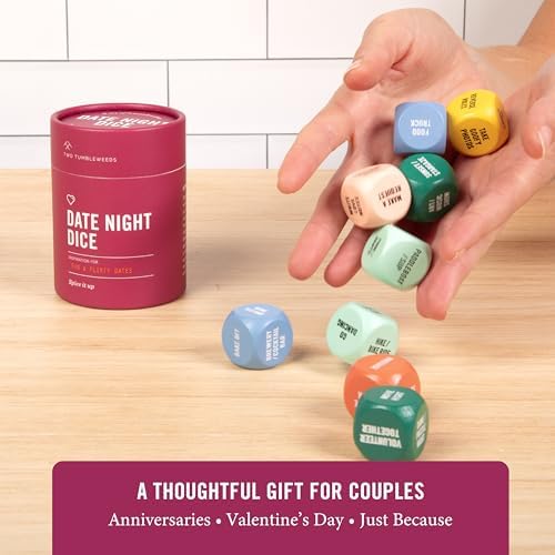 Two Tumbleweeds Date Night Dice – Date Ideas for Couples – Set of 9