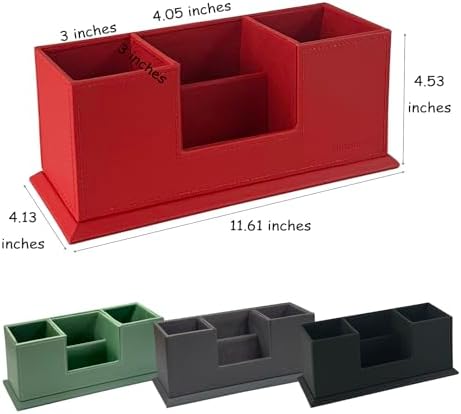 UnionBasic Desk Organizer, Desktop Caddy Leather Multi-compartment Pen