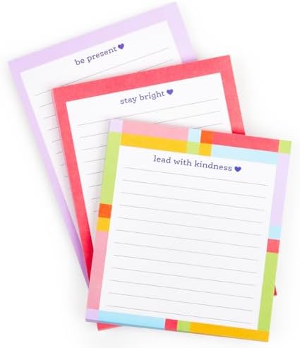VOTUM Lined Notepad Set for Teachers, 3 Tiered Writing Pads with