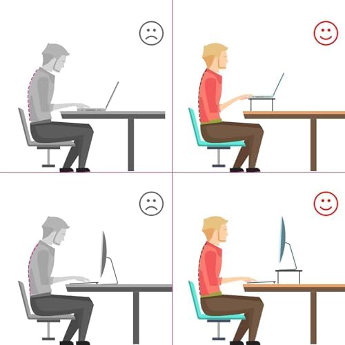 Bracwiser Monitor Stand Riser, 3 Level Height Adjustable, 2 Packs