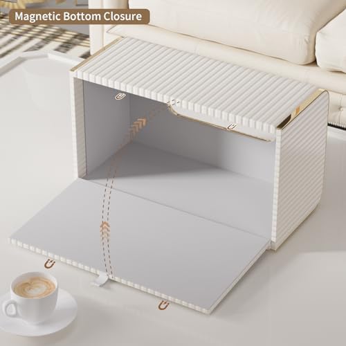 Tissue Box Cover,White Rectangle Leather Tissue Box Holder with