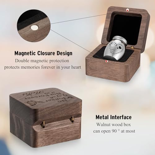SOITIS Engraving Wooden Gift Box for Ashes, Customzied Small Urns for