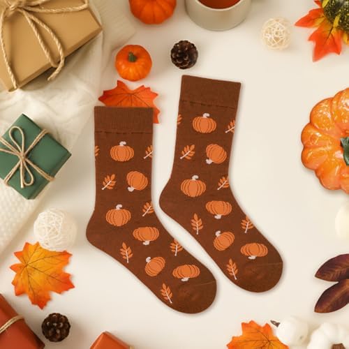 AGRIMONY Funny Thanksgiving Turkey Trot Socks Gifts for Men Women