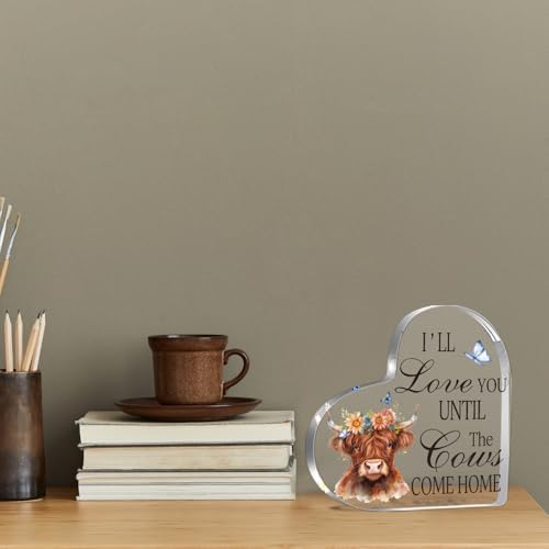 Highland Cow Wedding Anniversary Birthday Decor Gifts for Women Her