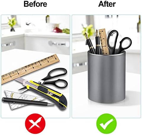 Desk Pen Holder, Pencil Cup, Pen Organizer for Desk—Metal Pencil