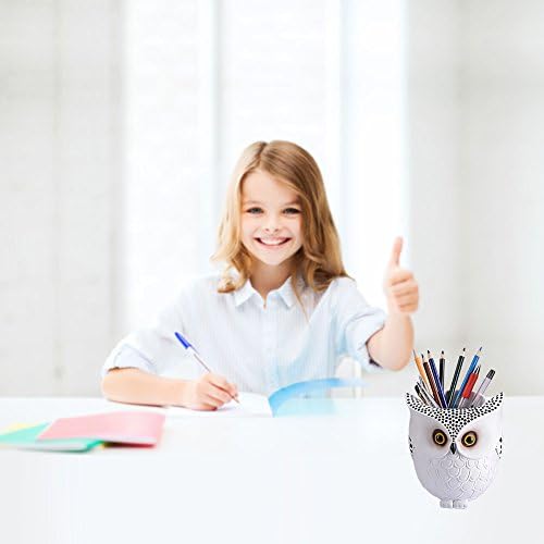Owl Pen Holder, Owl Pen Pencil Container Carving Brush Pot Brush