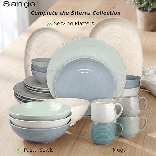 Sango Siterra Artist's Blend 16-Piece Stoneware Dinnerware Set for 4