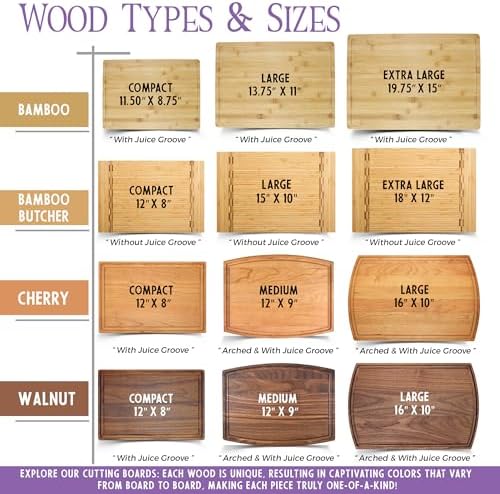 Tayfus Personalized Cutting Board, Custom Engraved Wood Charcuterie