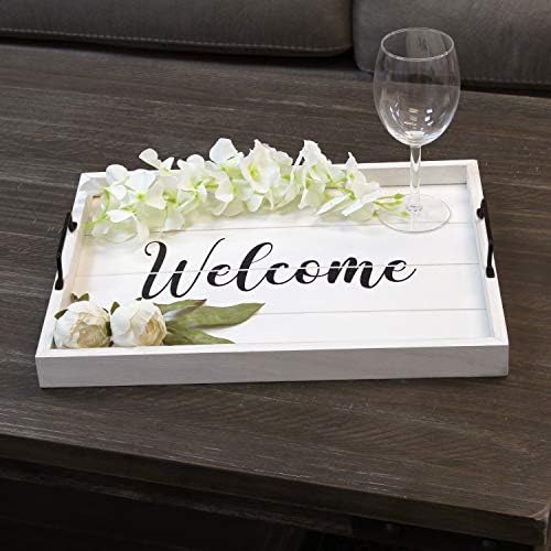 Elegant Designs HG2000-WWC 15.50" x 12" Decorative Wood Serving Tray