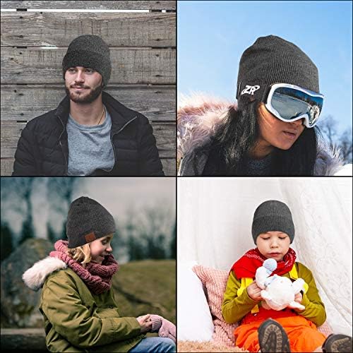 beanie Bluetooth, MUSICBEE Bluetooth V5.2 Wireless Knit Winter Cap, 30
