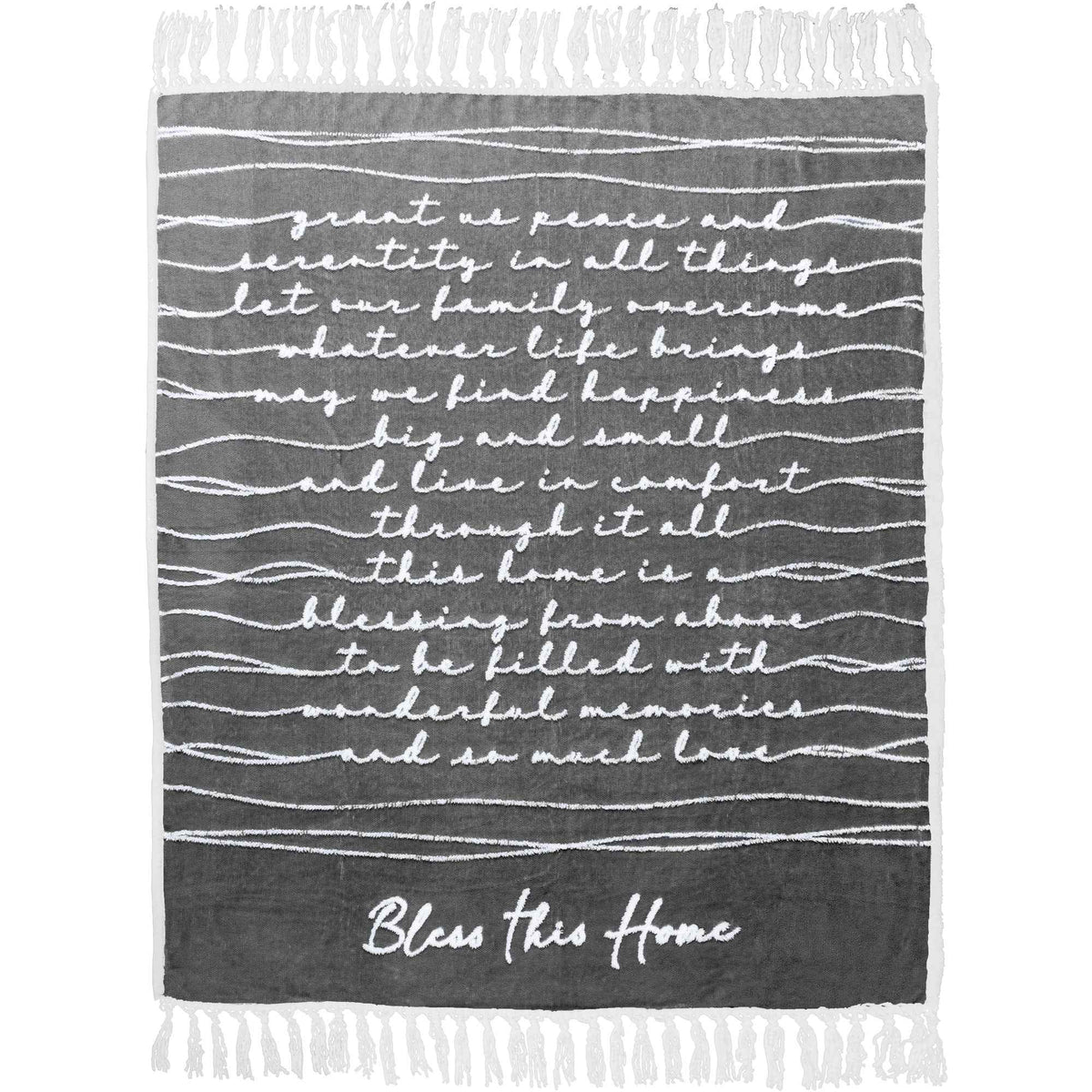 Pavilion Bless This Home Plush Throw Blanket, 50 x 60 in