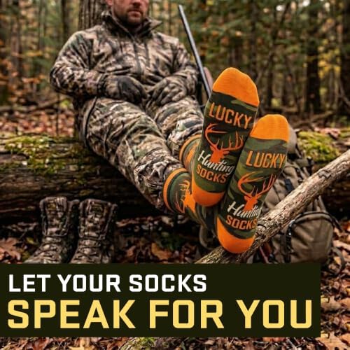 Hunting Accessories for Men, Dad - Funny Deer & Duck Hunting Socks