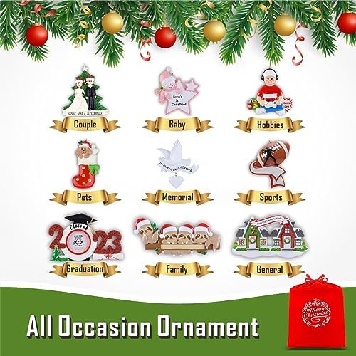Personalized Black Bear Family of 2 Christmas Ornament 2026 with Names