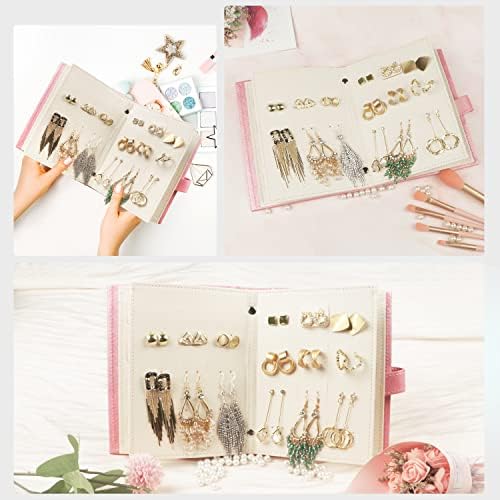 Fangoo Earring Organizer Book Design Earring Holder Travel Jewelry