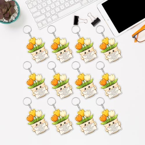 Inspirational Gifts Bulk for Women Teens Staff Positive Keychains