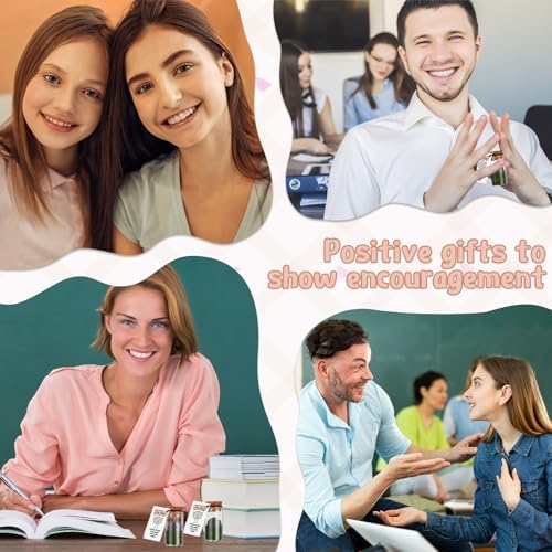 Seenelling 10 Sets You Rock Gifts Smile Resin Stone with Card for