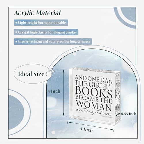 Writer Gifts for Women, Writing Decor for Desk, Shelf