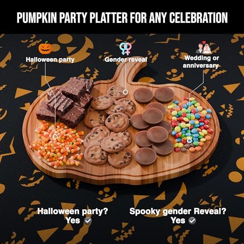 New - Pumpkin Cutting Board 14.8"x13" – Solid Acacia Wood Fall Pumpkin