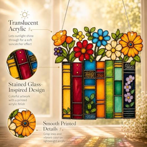 Book Lovers Gifts Book Ornament, Teacher Gifts for Women, Librarian