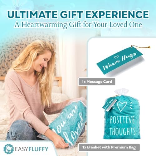 EasyFluffy Get Well Gift for Women & Men - Super Soft Hug Blanket with