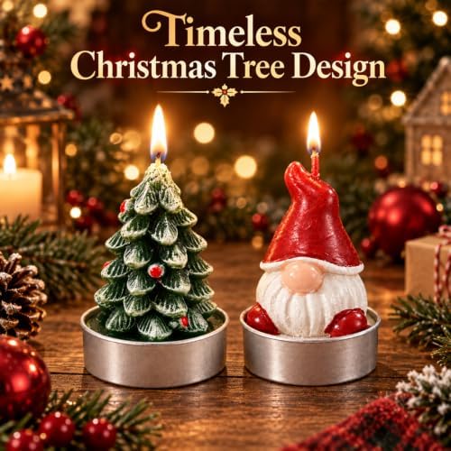 12 Pcs Christmas Tealight Candles for Home Decor