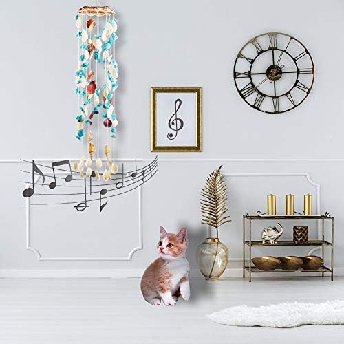Jangostor Seashell Wind Chimes Multi Color Handmade Wind Chimes, for