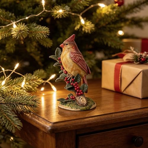 Braxio Bird Figurines Home Decor – Resin Red Cardinal Figurine on