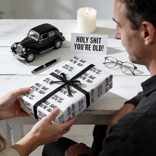 WRAPAHOLIC Funny Birthday Wrapping Paper Roll - Mini Roll - 17 Inch ×