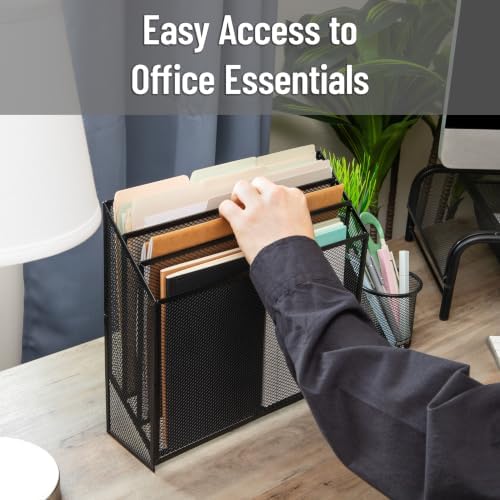 Mind Reader Vertical File Storage, Desktop Organizer, Workspace