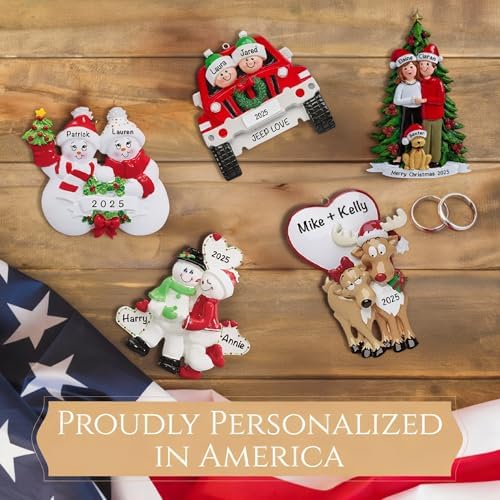 Personalized Couple with Dog Ornament 2026, Dog Parents with Tree