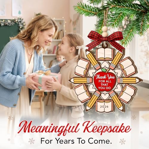 Teacher Christmas Ornament 2026 - Thank You Gifts for Teachers