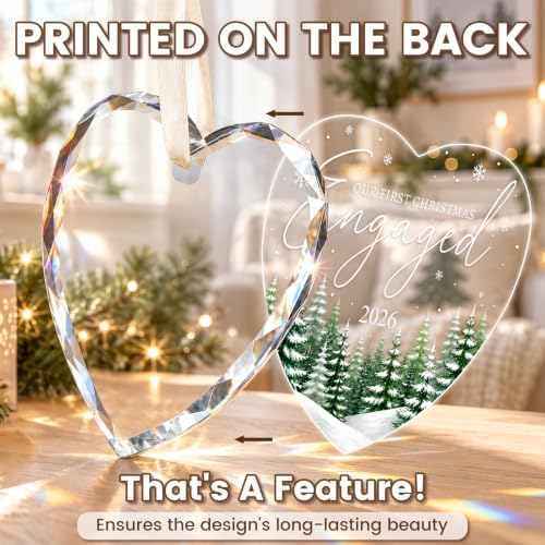 Engagement Ornament 2026 Our First Christmas Engaged Gifts for Couples
