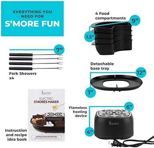 Kusini Smores Maker Tabletop Indoor - Flameless Electric Marshmallow