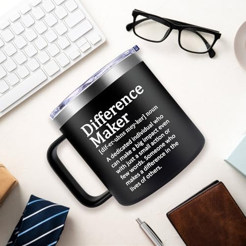 Fufendio Thank You Gifts for Men - Difference Maker Mug 14oz for