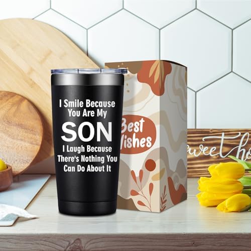 Grifarny Gifts for Son - Son Gifts from Mom, Dad - Son Tumbler Cup