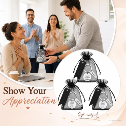 12 Pcs Team Appreciation Gifts Bulk for Coworker Staff Keychains