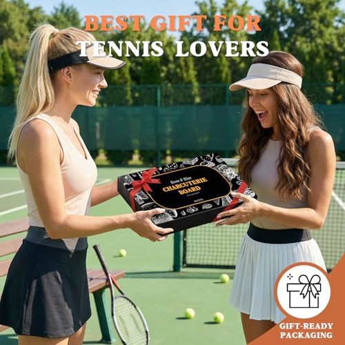 Tennis Racket Charcuterie Board, 16.5-Inch Bamboo Serving Board