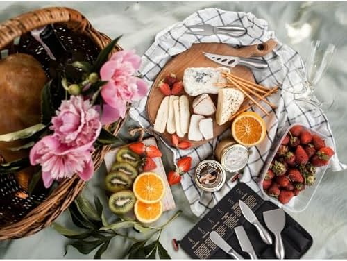6-Piece Cheese Knife Set, Premium Stainless Steel, Storage Bag