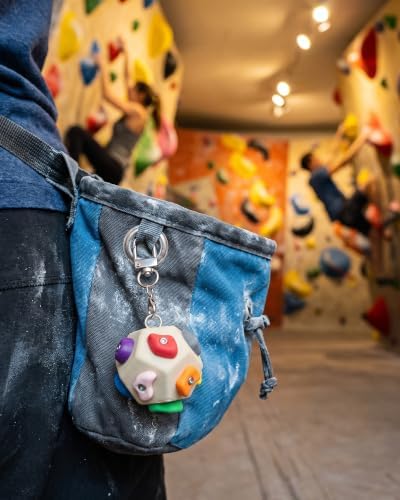 Rock Climbing Keychain with Mini Bouldering Hold