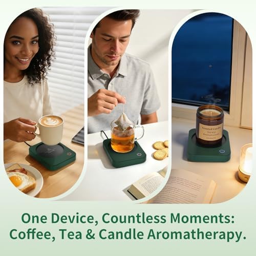 VOBAGA Coffee Mug Warmer for Desk with Auto Shut Off & 3-Temp
