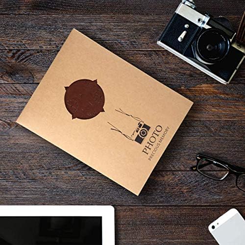 ThxMadam Leather Scrapbook Album 60 Pages Vintage Love Photo Album,11