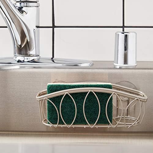 Spectrum Diversified Leaf Sponge & Brush Holder, Satin Nickel