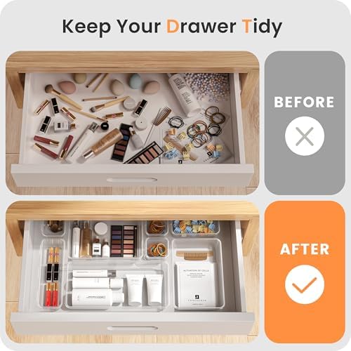 A-LuGei 【Military Grade】 Drawer Organizer for Vanity Bathroom Makeup