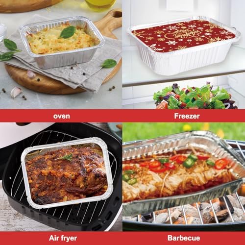 DIYDEC 36PCS Christmas Aluminum Food Containers Foil storage Tin with