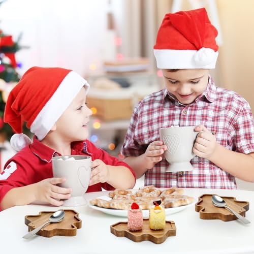 Tree Christmas Spoon Rest for Counter Acacia Wood Spoons Holder Stove