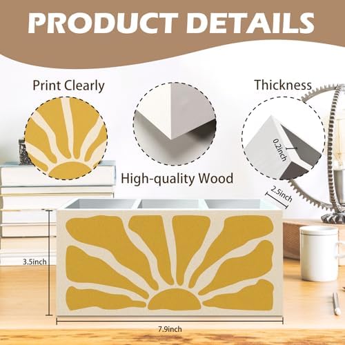 DILSJ Boho Abstract Sunshine Pen Pencil Holder Organizer for Desk