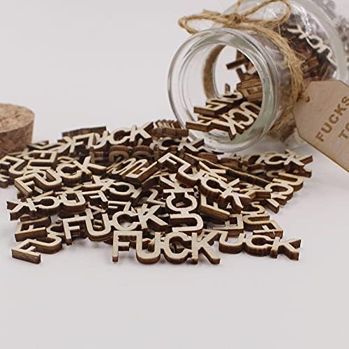 KUMLENMO fuck jar(5oz) Gift Jar,Fucks to Give,Fuck Wooden Cutout