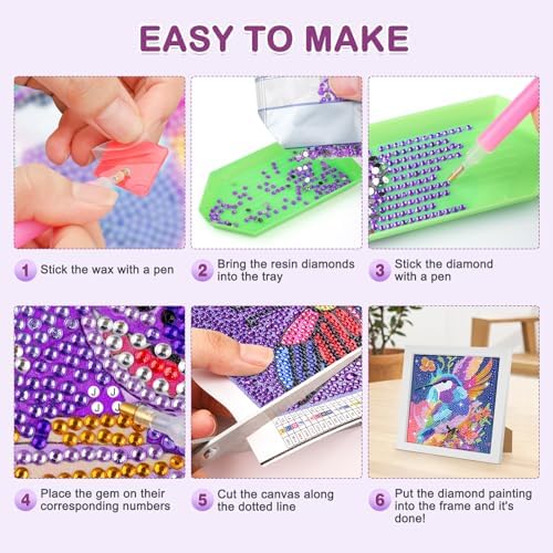 Bowetile Hummingbird 5D Diamond Art Kits for Adults Beginners with