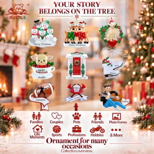 2026 Personalized Snowman Couple Christmas Tree Ornament with Two