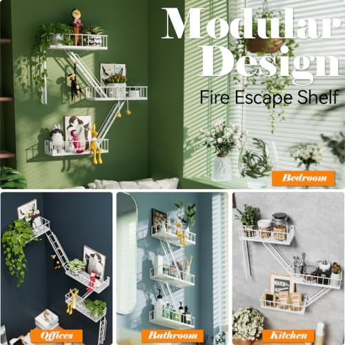 Fire Escape Shelf- New York Industrial Metal Shelf with Decorative